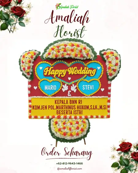 Papan Bunga Pernikahan Beringin
